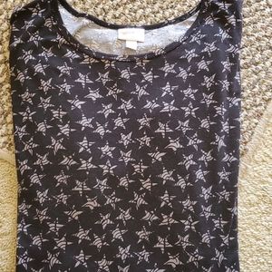LuLaRoe Black with Silver stars Irma